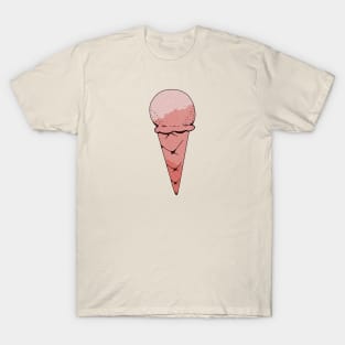 Pink Ombre Ice Cream Digital Clipart T-Shirt